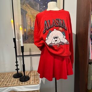 Red Alaska Graphic Sweatshirt
